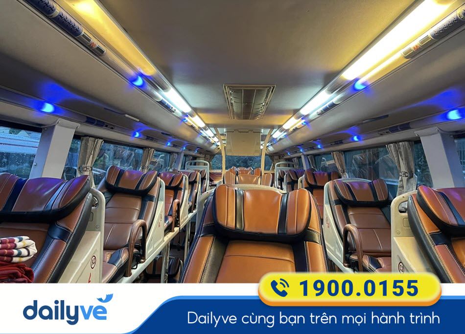 Tiện ích xe giường nằm 40 chỗ đời mới của nhà xe Tân Sinh Bình Định